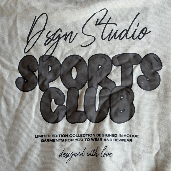 Boohoo DSGN Studio Sports Bubble Slogan Oversized Sweatshirt - Picture 5 of 6